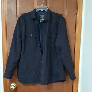 Line Of Trade The Peak CPO Jacket Men's Navy Button Front Size XL